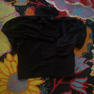 Soft knit black turtleneck sweater